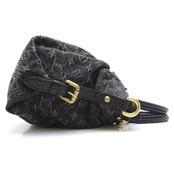 Louis Vuitton Monogram Denim Neo Cabby MM Noir Shoulder Bag Black - Picture 2 of 8